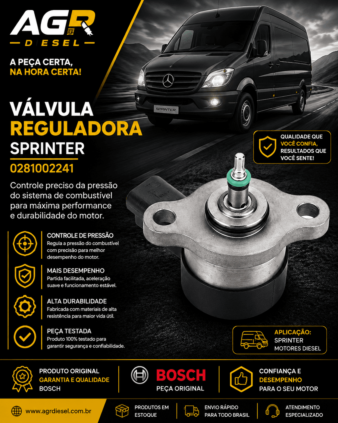 Válvula reguladora Sprinter - 0281002241