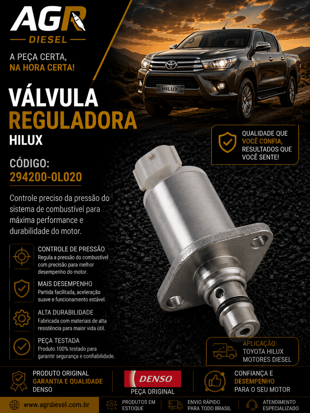Válvula reguladora Hilux - 294200-0L020
